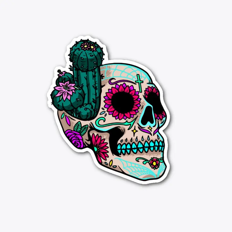 Peyote Cactus Mexican Skull